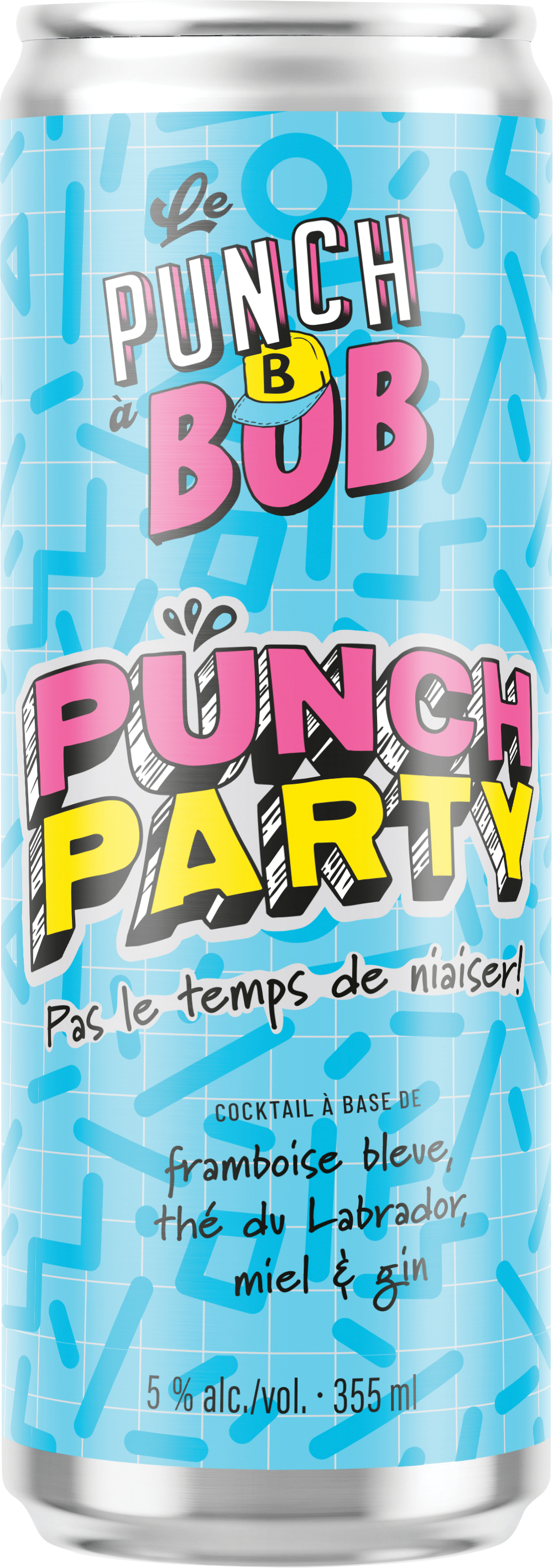 Punch Party Boisson au gin Framboise bleue