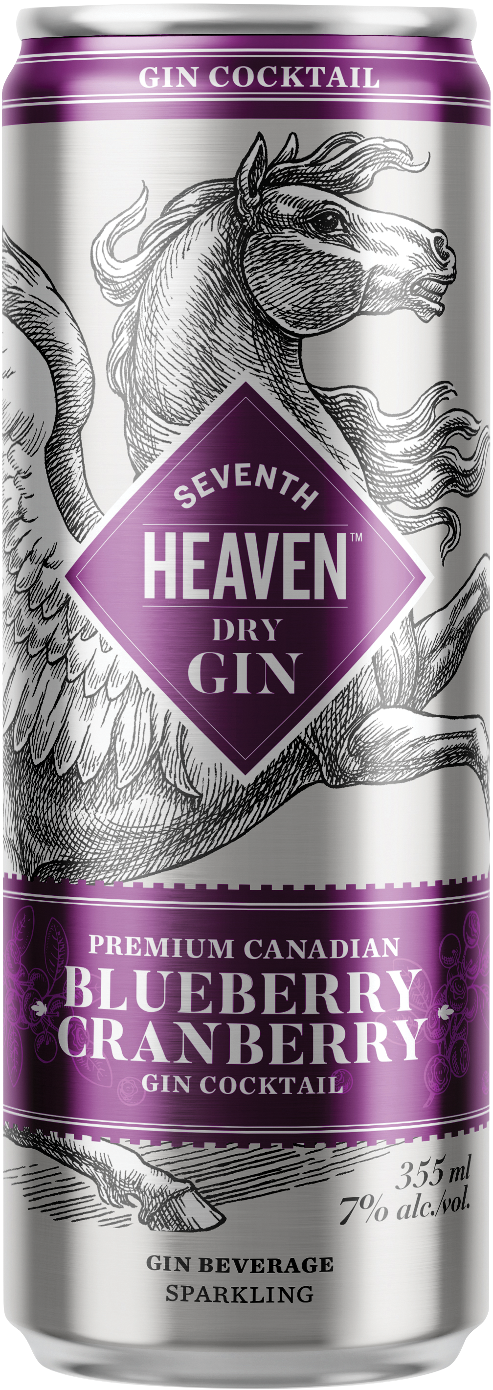 Seventh Heaven Blueberry Cranberry Gin Cocktail