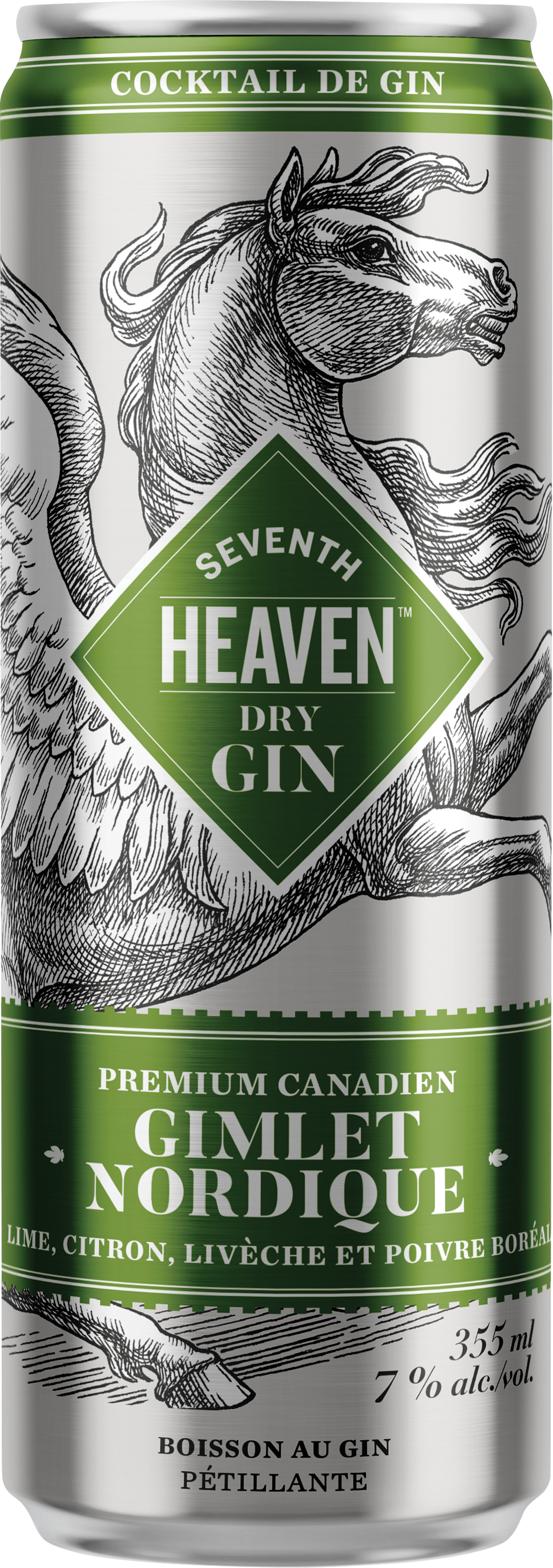 Seventh Heaven Cocktail de Gin Gimlet Nordique